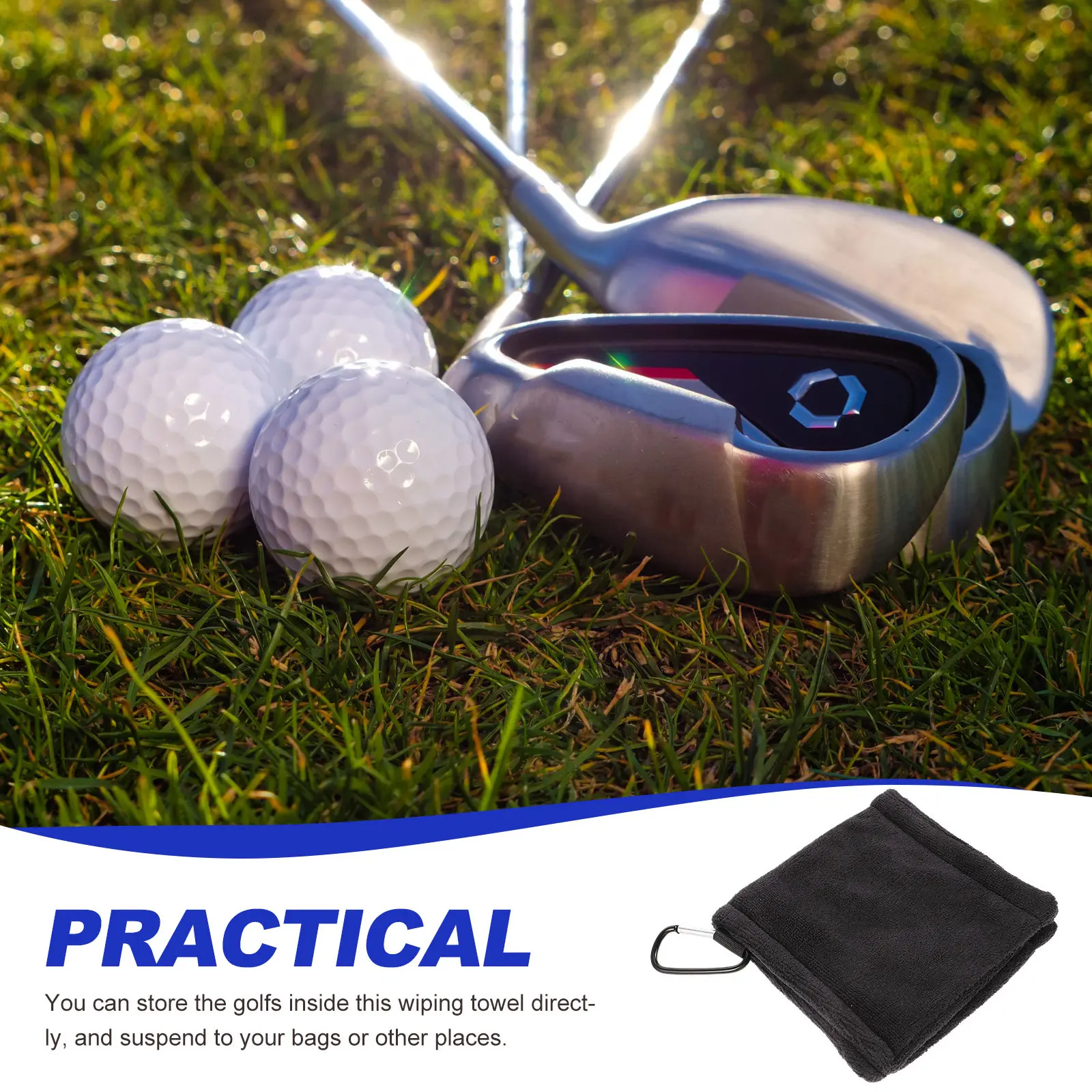 Golf Ball Wipe Towel Microfiber Professional Balls Cleaner Portable Dry Breathable Outdoor Golfing Supply Tool