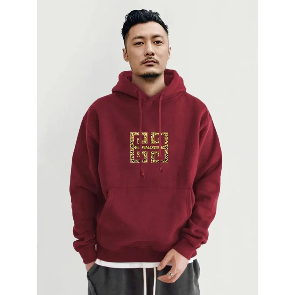 

2024 Tide Brand Senior Sense Crewneck Hoodie Men's European Spring and Autumn Pure Cotton High-end Light Luxury Hoodie Coat