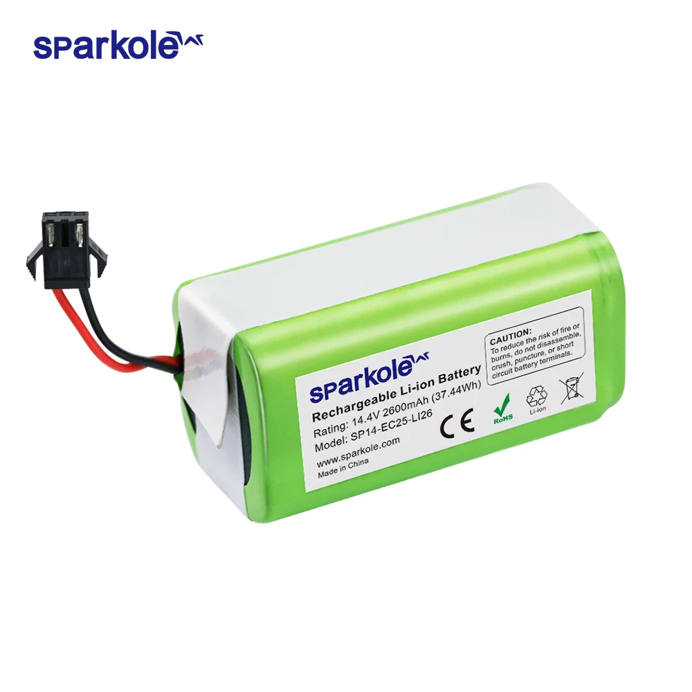 Replacement Battery Sparkole 14.4V 2.6Ah for Deebot N79S /500 And Robovac 11 11S Conga 990 995 1090 1092 1790 1990 100% Capacity