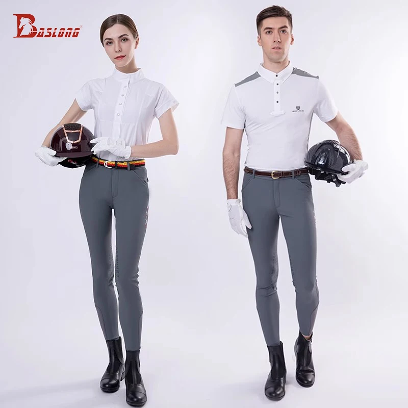 Baslong calças equestres calças equestres de silicone respirável calças de equitação femininas calças equestres calças de silicone uniformes equestres profissionais
