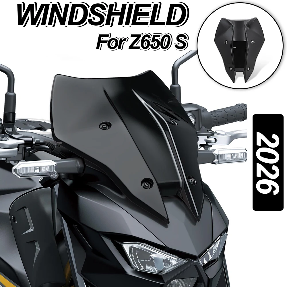 Per Kawasaki Z650 S 2026 Nuovi Accessori Moto Parabrezza Deflettori Vento Visiera