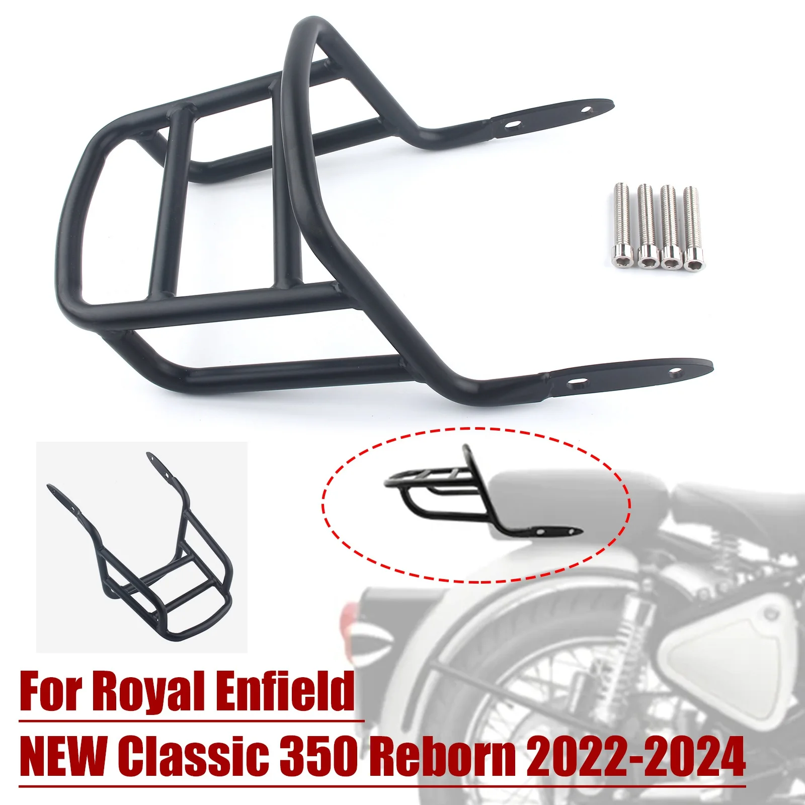 For Royal Enfield NEW Classic 350 Reborn 2022-2024 High Quality Tail Box bracket Trunk Storage Rack Motorcycle Top Box racks