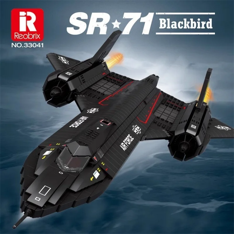 

IN STOCK 33041 Military SR-71 Blackbird Airplane Building Blocks Model Fighter Bricks Assembling Toys for Boys Christmas Gift