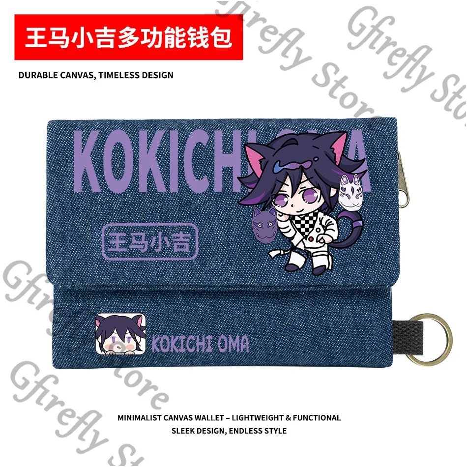 

Danganronpa Wallet Coin Purse Kokichi Oma Colleagues Anime Notecase Q Edition Billfold Ambitus Storage Bag Fold Money Clip