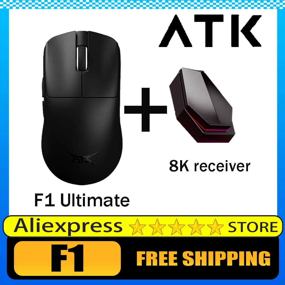 

ATK Blazing Sky F1 Wireless Mouse Liekong F1 8K PAW3950 Low Delay FPS Gaming Mouse Smart Speed Lightweight Pc Gamer Office Gifts