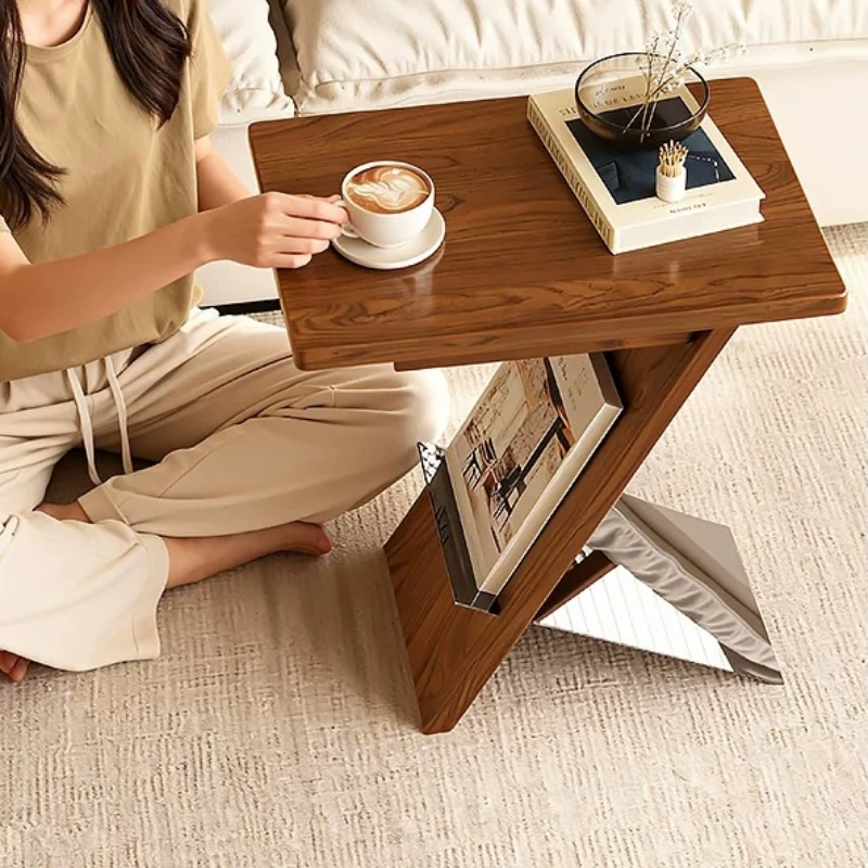 Wooden Vintage Side Tables Shape Designer Rectangular Minimalist Side Table Cool Premium Stolik Kawowy House Accessories