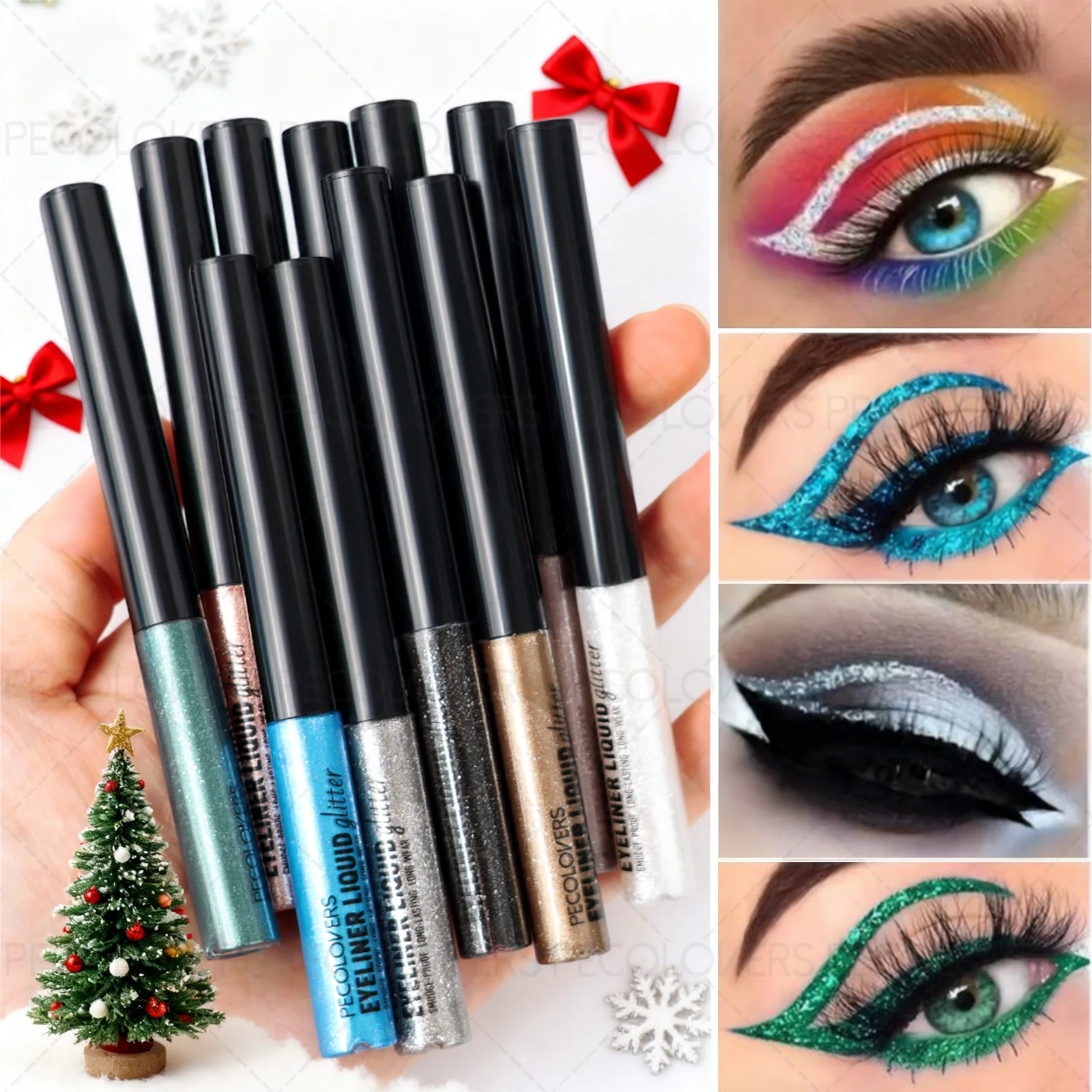 1PC Explosive Color Eyeliner – langlebig, wasserfest, lichtecht, nicht klebend, geeignet für Weihnachts- und Musikfestivals