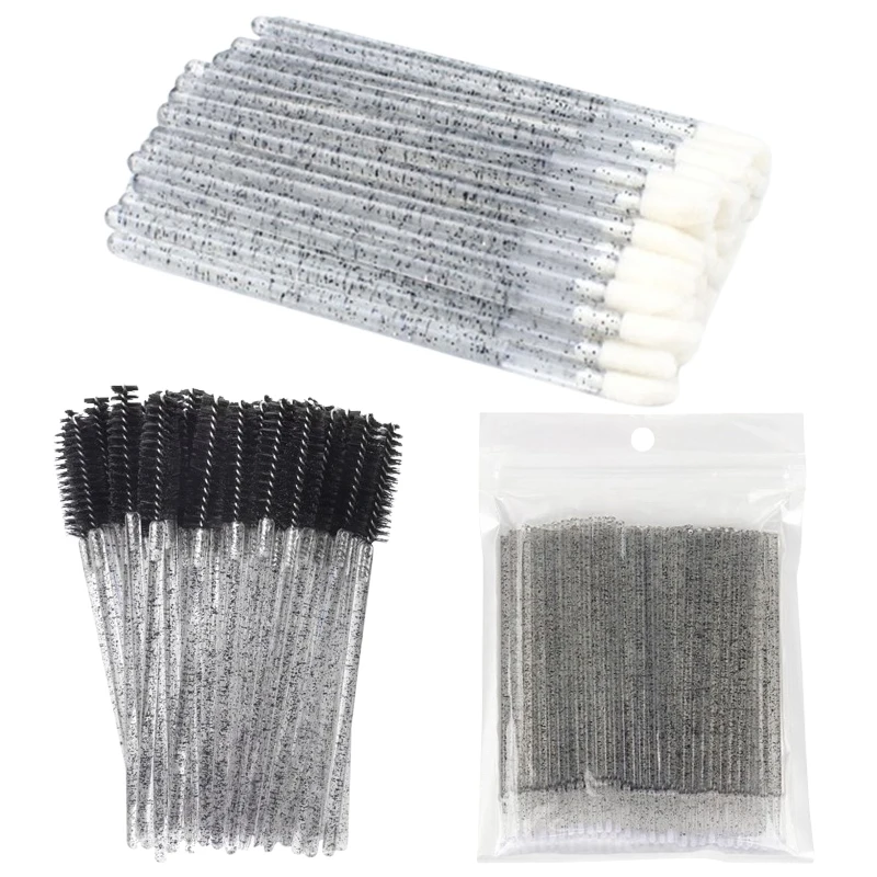 200pcs Disposable Makeup Brushes Micro Eyelash Extension Brush Lipline Cotton Brush Lash Removal Cleaning Wand Make Up Tools