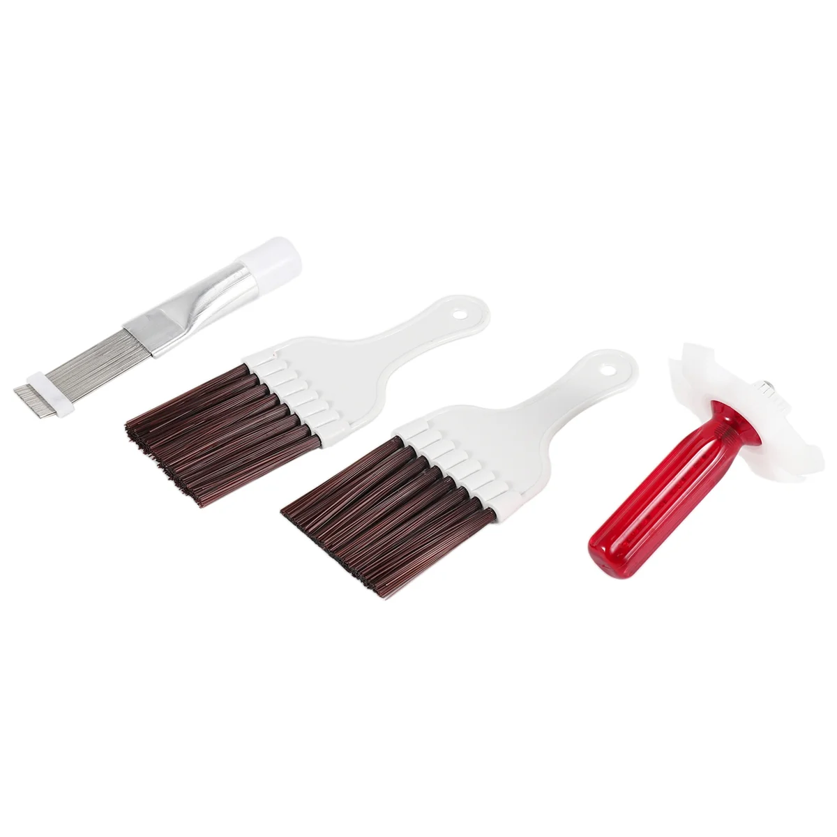 4 Pieces Air Conditioner Condenser Fin Cleaning Brush AC Fin Comb Stainless Steel Refrigerator Fin Cleaner Whisk Brush