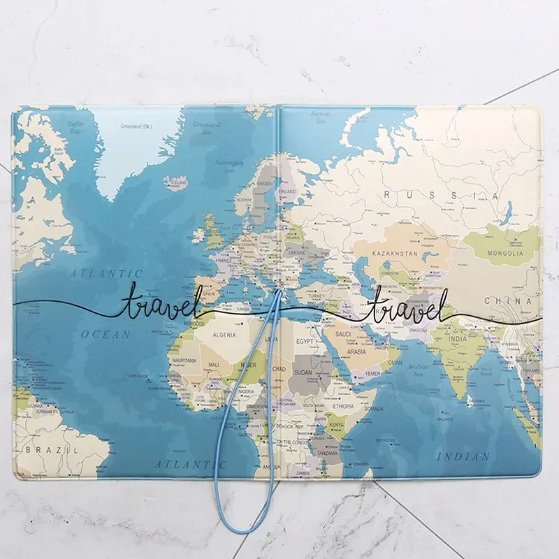 Passport Bag Travel Document Set Map Stereoscopic Passport Set Passport Case Sleeve Holder Protector CaseTicket