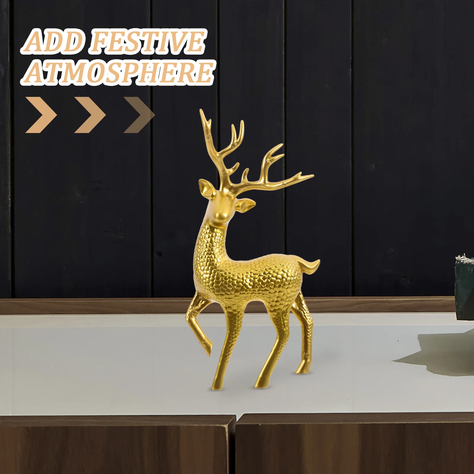 6 قطعة زينة الرنة عيد الميلاد الأيائل التماثيل عطلة منضدية زخرفة للمنزل مكتب مشهد الحفلات سطح المكتب ديكور احتفالي #3