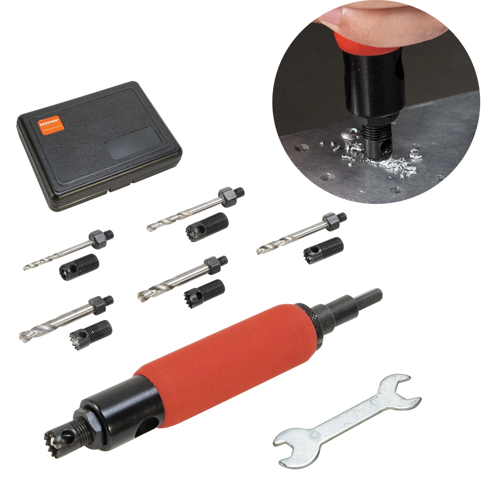 HIFESON Rivet Removal Tool,Blind Rivets Drill Remover,1/4 Electric Drill Adapter Rivets Puller for 3.2mm 4.0mm 5.0mm 6.0mm 6.4mm