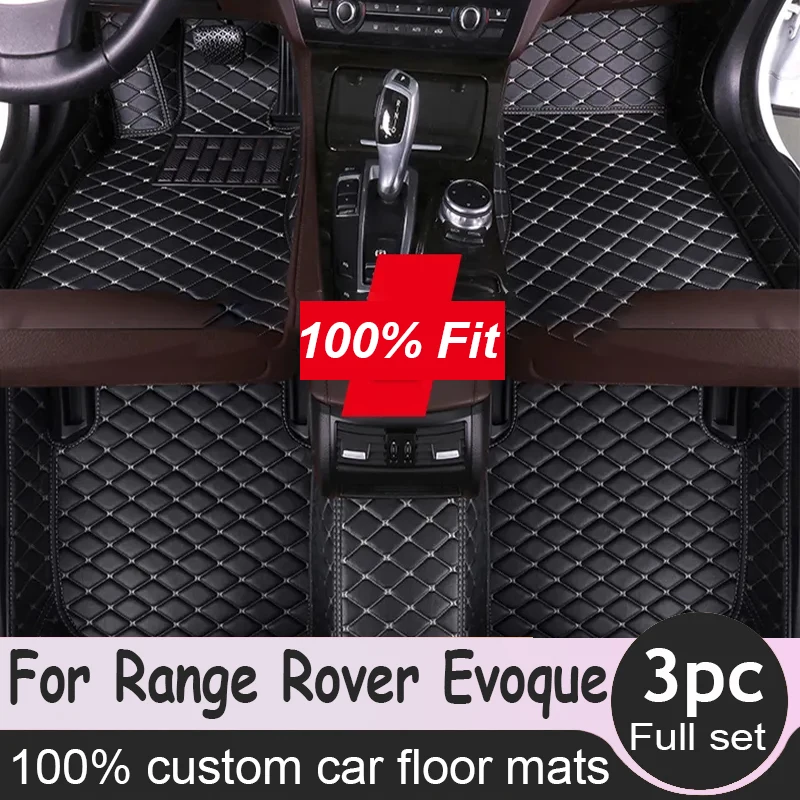 

Leather Car Floor mats for Land Rover Range Rover Evoque 2012 2013 2014 2015 Carpets Rugs Pads Interior Parts Accessories