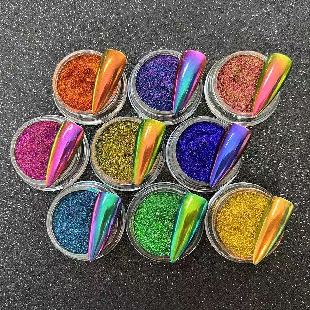 Chameleon Chrome Mirror Powder -Super Color Shifting Mirror Chrome Nail  Powder