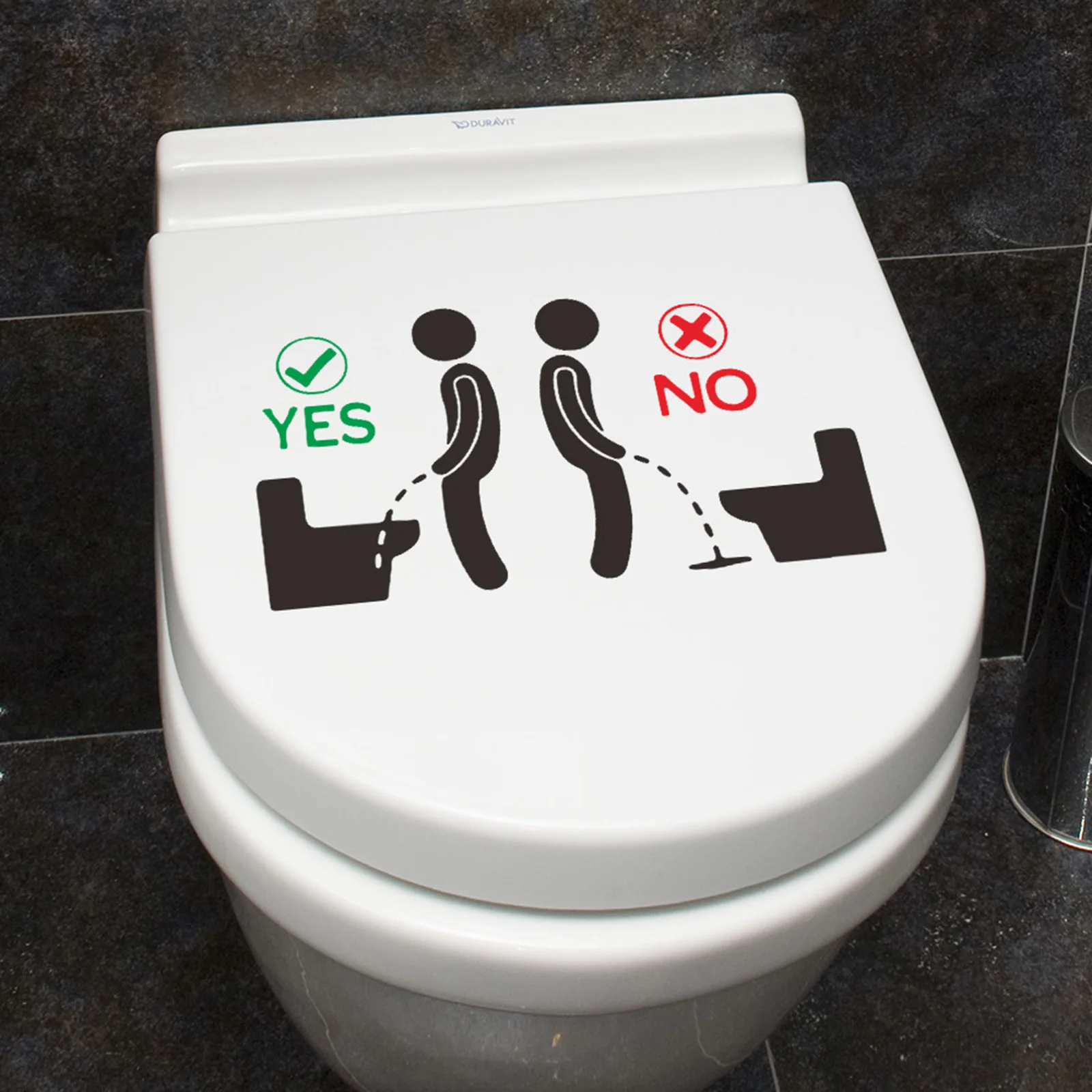 Cute Bathroom Decal Cartoon Toilet Sticker Waterproof PVC Wall Decor for Home Public Restrooms Kids Toilet Decoration