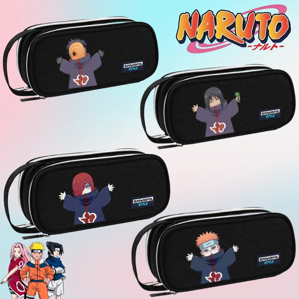 

Креативный Наруто Учиха Саске Учиха Итачи Хатаке Какаши Простая мода Аниме Мультяшный узор Большая вместительная коробка для канцелярских принадлежностей