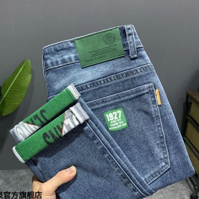 Harajuku Fashion 2025 New Luxury Clothing Men's Pencil Pants Autumn Stretch Slim Fit Fall Casual Skinny Men Denim Cargo Jeans