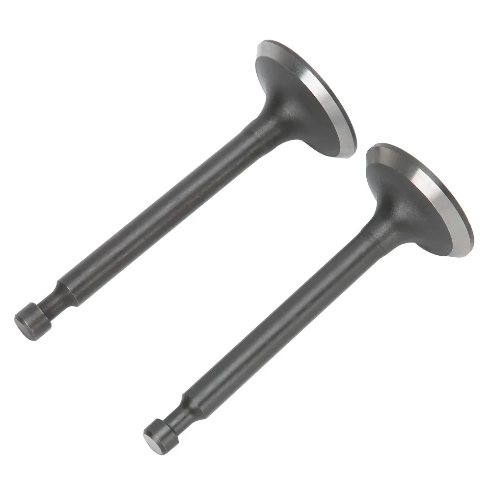 2SET Dark Silver Intake Exhaust Valve Kit Metal Easy to Install Cylinder Head Valve Kit Round Head Compact for GX160/GX200