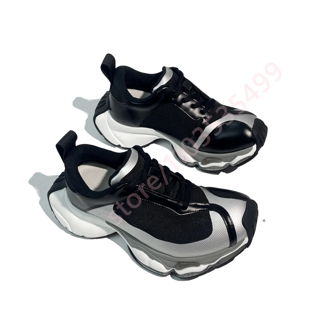 

Массивные кроссовки в стиле ретро в стиле пэчворк, осень 2023, спортивная повседневная обувь с круглым носком, мужская и женская дышащая обувь на шнуровке в уличном стиле