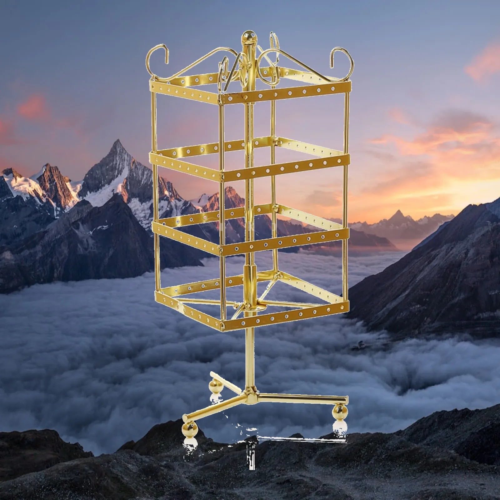 Earring Display Stand Three-Tier Holder Compact for Vanity, Vendors