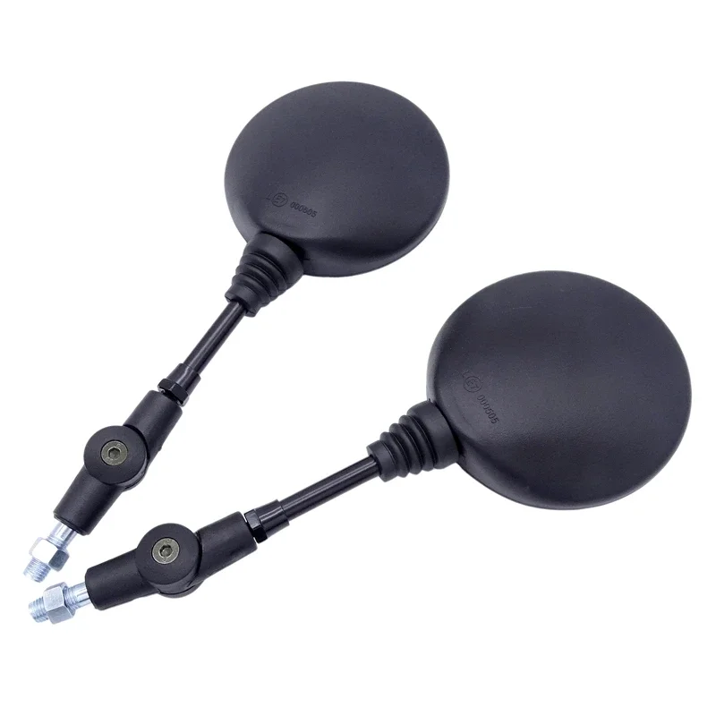 1 زوج دراجة نارية مرايا الرؤية الخلفية الأسود سكوتر Univeisal موتو المرايا الجانبية لفيسبا بياجيو المروحية دراجة نارية رويال انفيلد