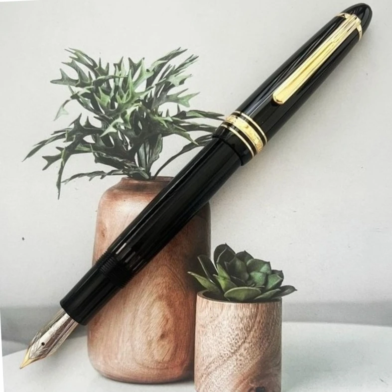 

Limited Edition 149 Piston Filling Fountain MB Black & Blue Resin Office Writing Ink MSK Pens With Serial Number