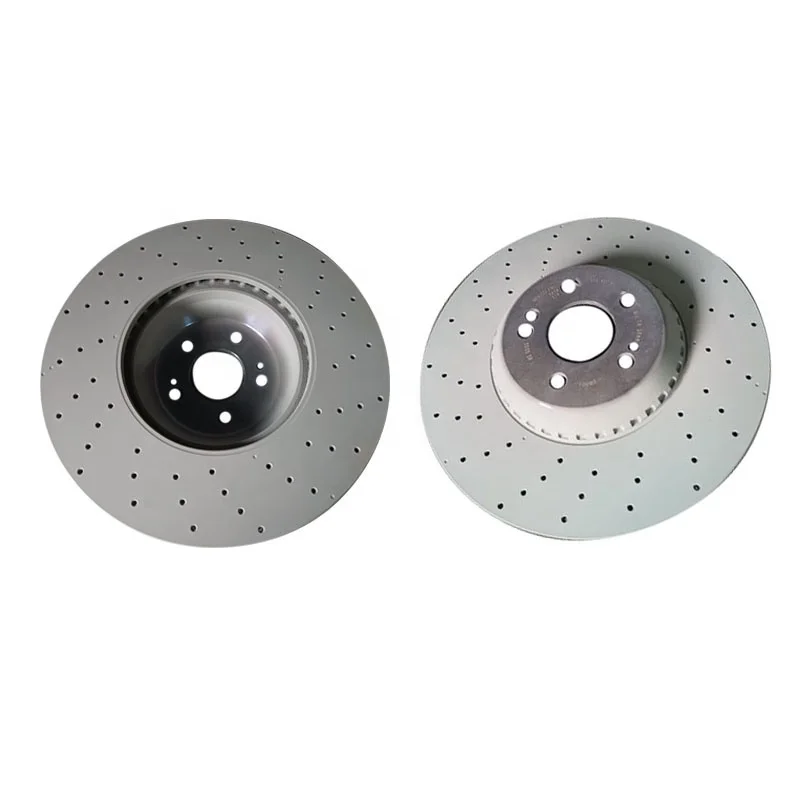 Drilled Front Disc Brake Rotor for Mercedes Benz S Class OEM A2224215100 A2224200272