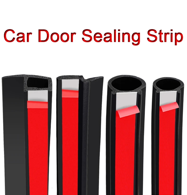 4m Rubber B D Z P Type Noise Insulation Anti-Dust Soundproofing Sealing Strips Car Door Seal Strip Stickers Auto Accessories