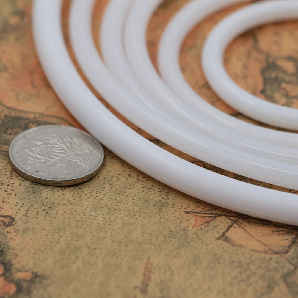 

10Pcs Dreamcatcher Circle Kit 35Cm White Plastic Hoops for DIY Wall Hanging Crafts Fabric Wrapped Frame Accessory