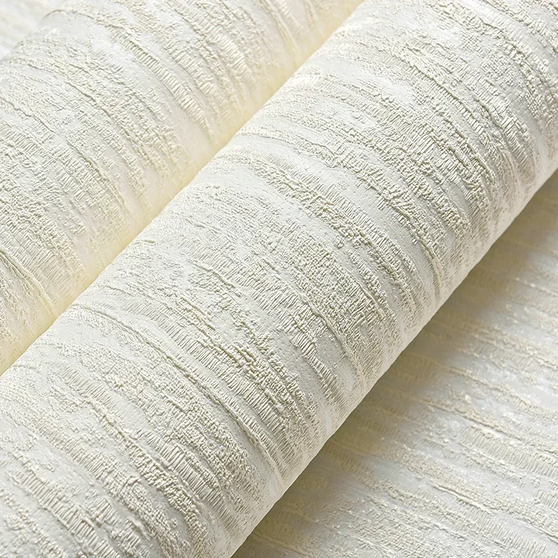 Solid Color 3D Embossed Textured Wallpaper Modern Flocking Non-woven Wallpaper Living Room Wallpaper Bedroom Walls Home Decor