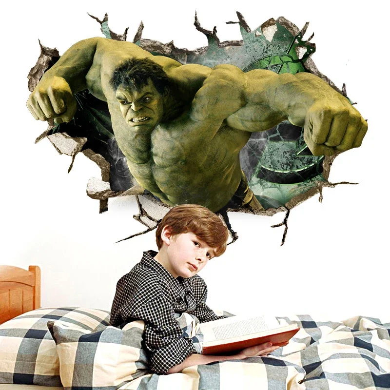 3D Posters American Anime Wall Stickers For Boy Kids Room Outer Space Nursery Bedroom DIY Decor Waterproof Murals Room Wallpaper