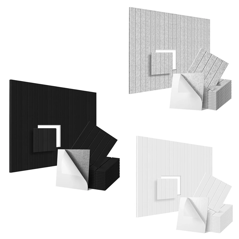 

NALFI-12 Pack Sound Proof Foam Panels 12X12x0.4 Inch, Self Adhesive Acoustic Wall Panels,For Acoustic Treatment