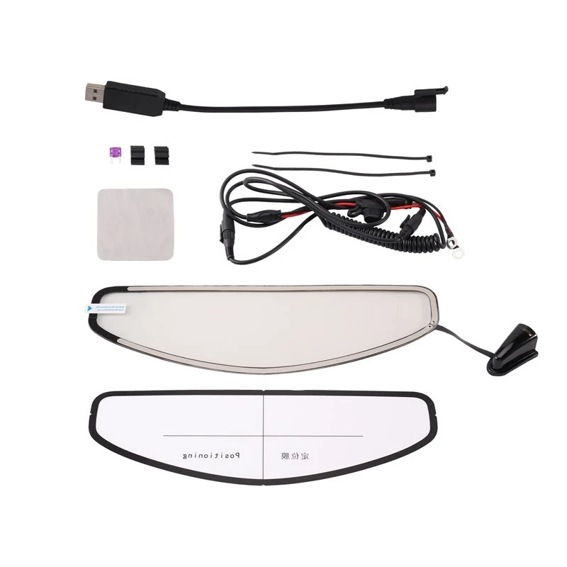T17C For Helmet Anti-Fog Visor For Winter Motorcycle Electric Heating Film Ultra Clear Lens Patch 265X88mm