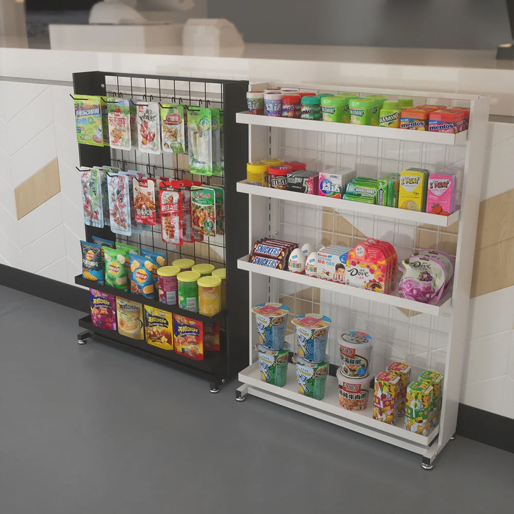 Small shelves in front of the cash register, bar, chewing gum display racks, pharmacies, convenience stores, supermarket snack