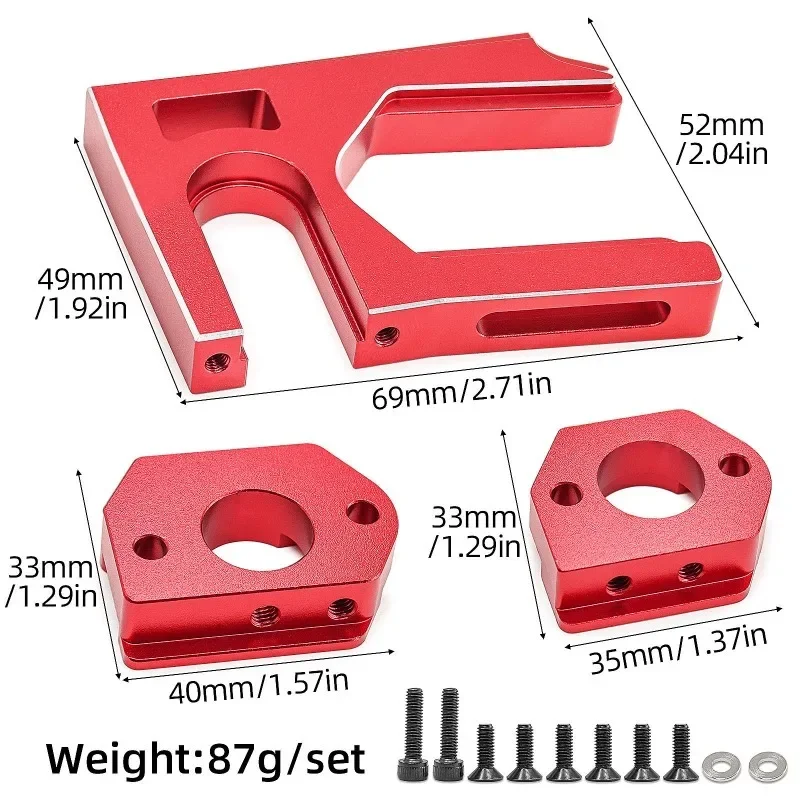 ARRMA 1/8 KRATON 6S BLX aluminium motorsteun ARA106040T1/T2 Quick-Release Dual-Slide Past op 23 modellen