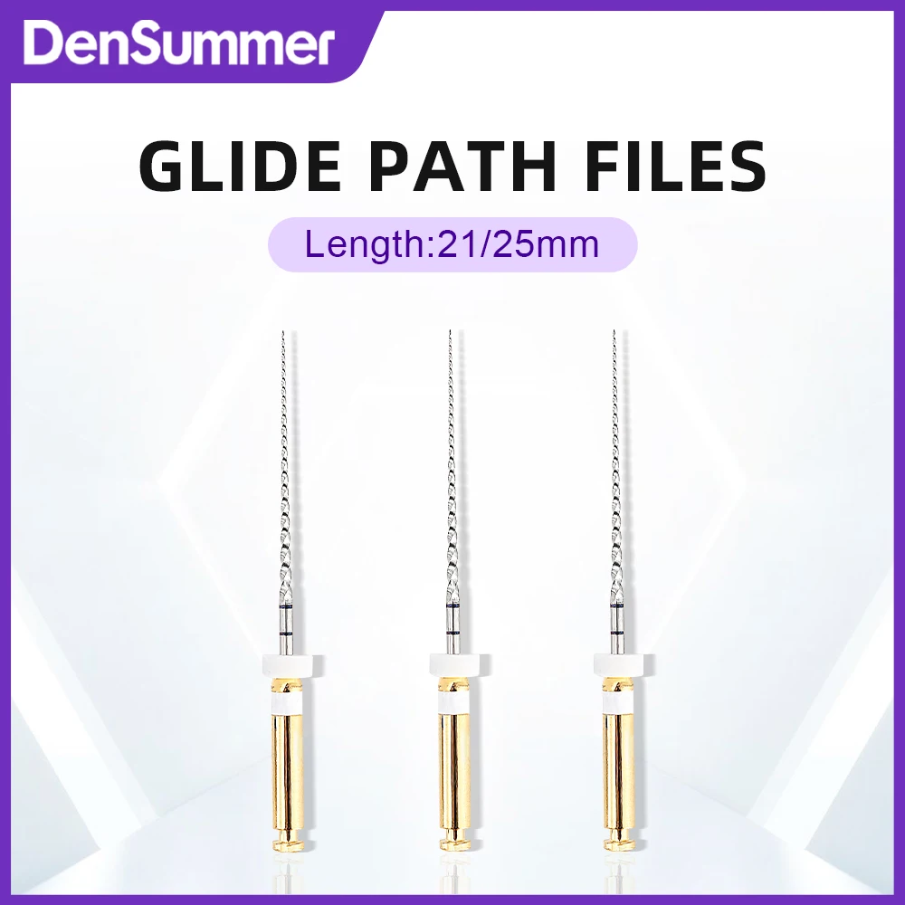 DenSummer Glide Path Files Niti Root Canal Rotary Files 3Pcs/Box Dental Treatment Endo File Dentistry Tools 21/25mm Engine Use