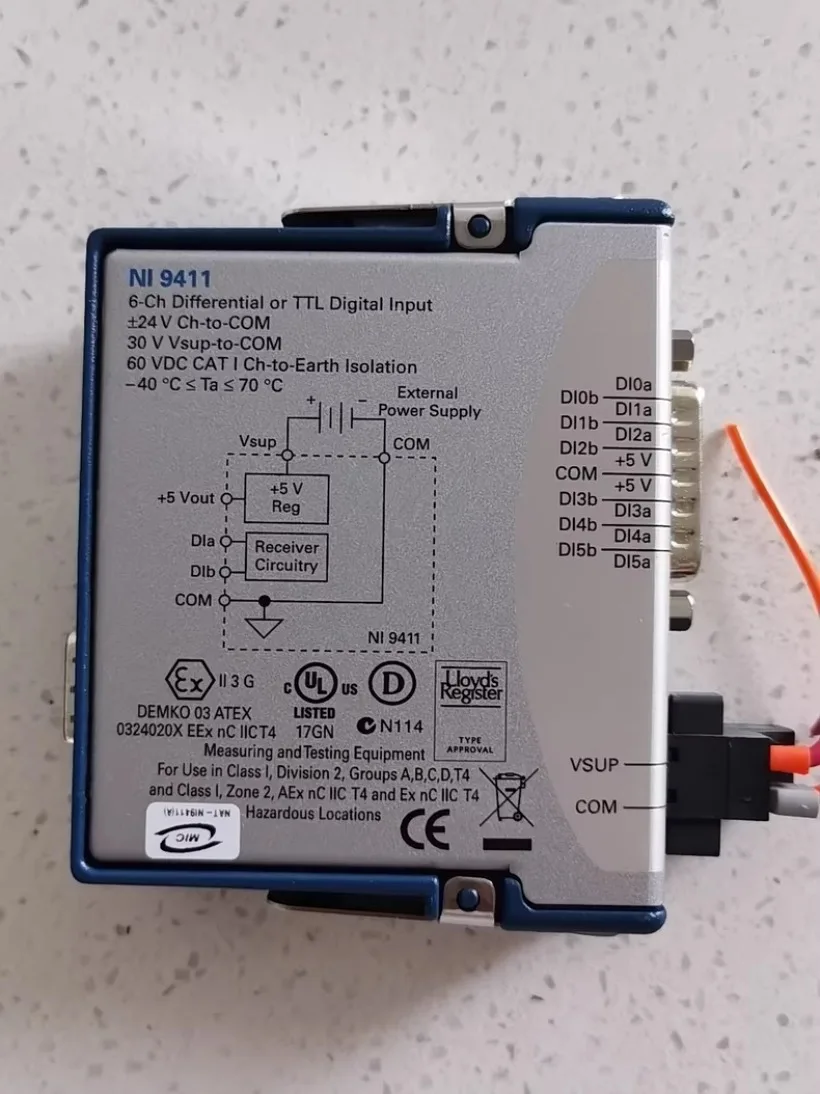 1PC National Instruments NI 9411 High‑Voltage Isolation Digital Input Module for Harsh Environments#Xing