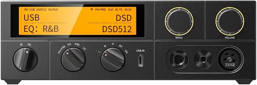 FiiO K17 Desktop DAC&Headphone Amplifier AK4191+AK4499EX*2, 31-Band PEQ, MQA,Support DSD512 32Bit/768kHz with Remote Control (Black)