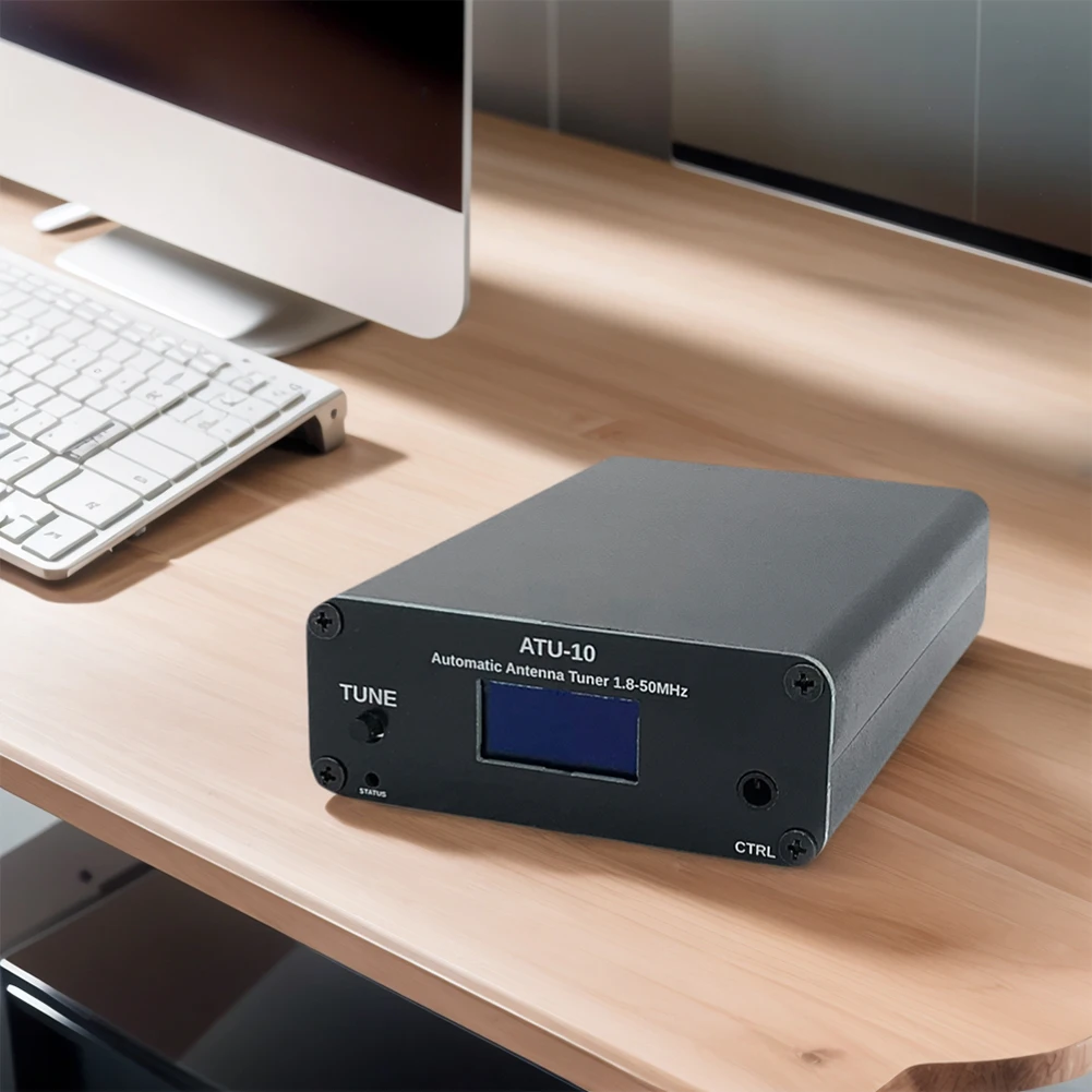 ATU-10 ATU10 موالف هوائي تلقائي 1-15 واط هوائي موالف تلقائي 1.8-50 ميجا هرتز 0.91 بوصة شاشة OLED