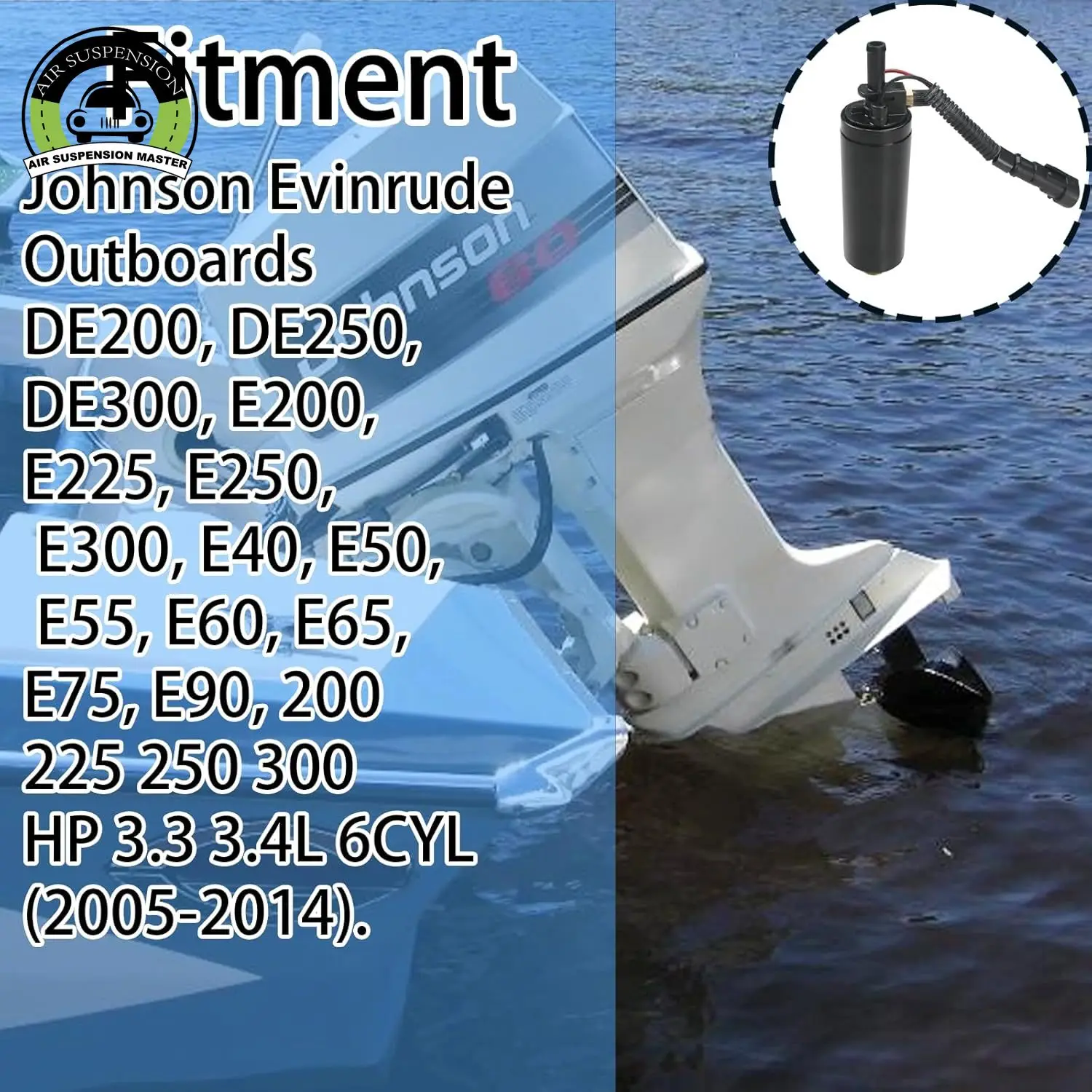 5006063 5009118 Marine Outboard Electric Fuel Pump Suitable for Johnson Evinrude 200 225 250 300 HP E - TEC 90 DEG 3.3L 3.4L