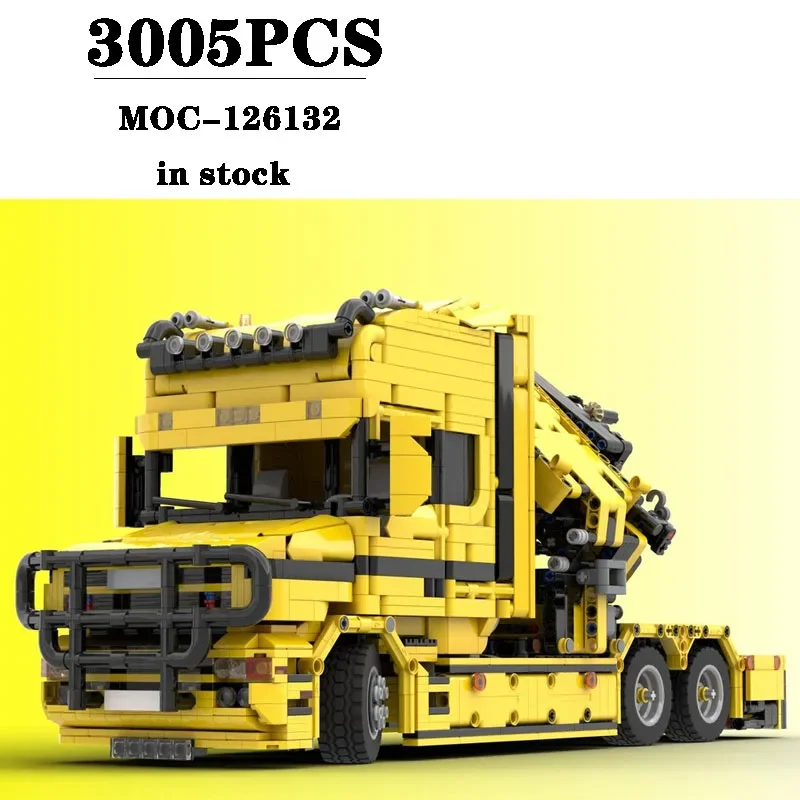 Building Block MOC-126132 Tractor Trailer Truck Construction Assembly Model 3005PCS Children\'s Birthday Gift Christmas Toy