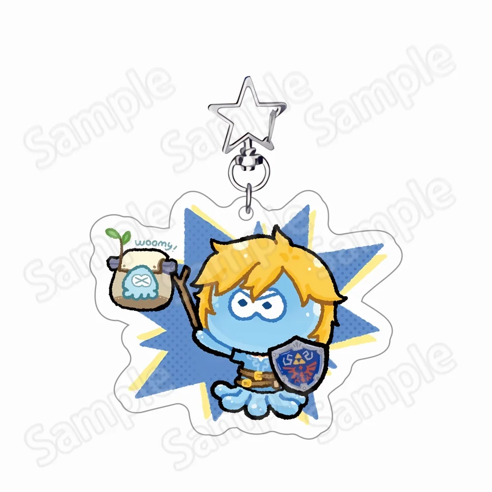 Game Splatoon New 6CM  Acrylic Cool Keychain Model Characteristic Characters Ornament Accessories Goods Collection Christmas Gif