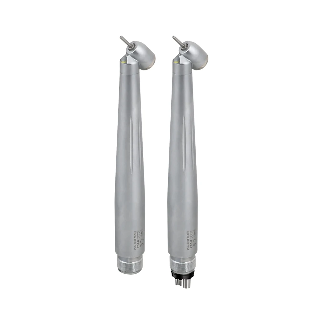 45 Degree LED High Speed Handpiece E-generator Integrated Small Head Push Button Handpiece Single Water Spray Dentistry Tool