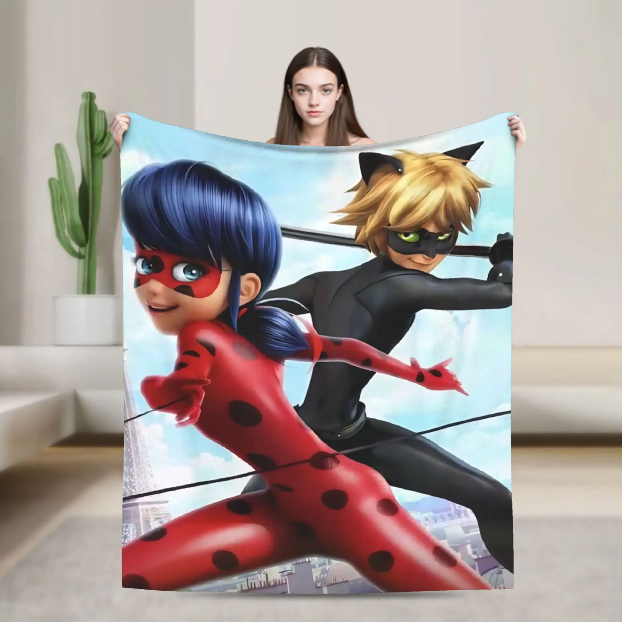 M-الخنفساء المعجزة الكرتون بطانية مطبوعة للرجال النساء الترا لينة رمي البطانيات للأريكة 50x60 بوصة متعددة الحجم