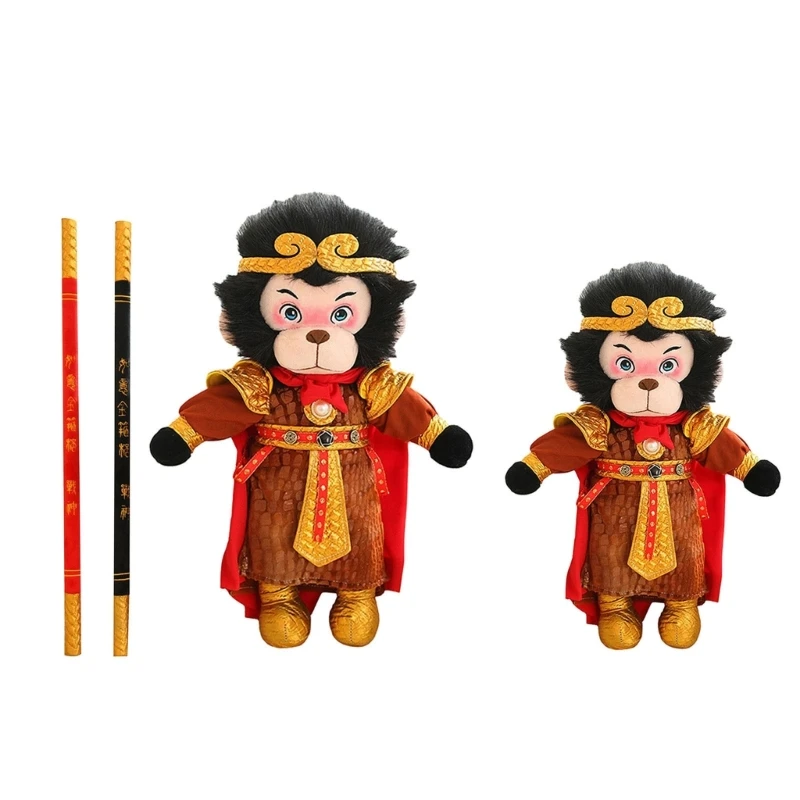 Brinquedo macio colecionável personagem macaco para decoração casa História da mitologia chinesa