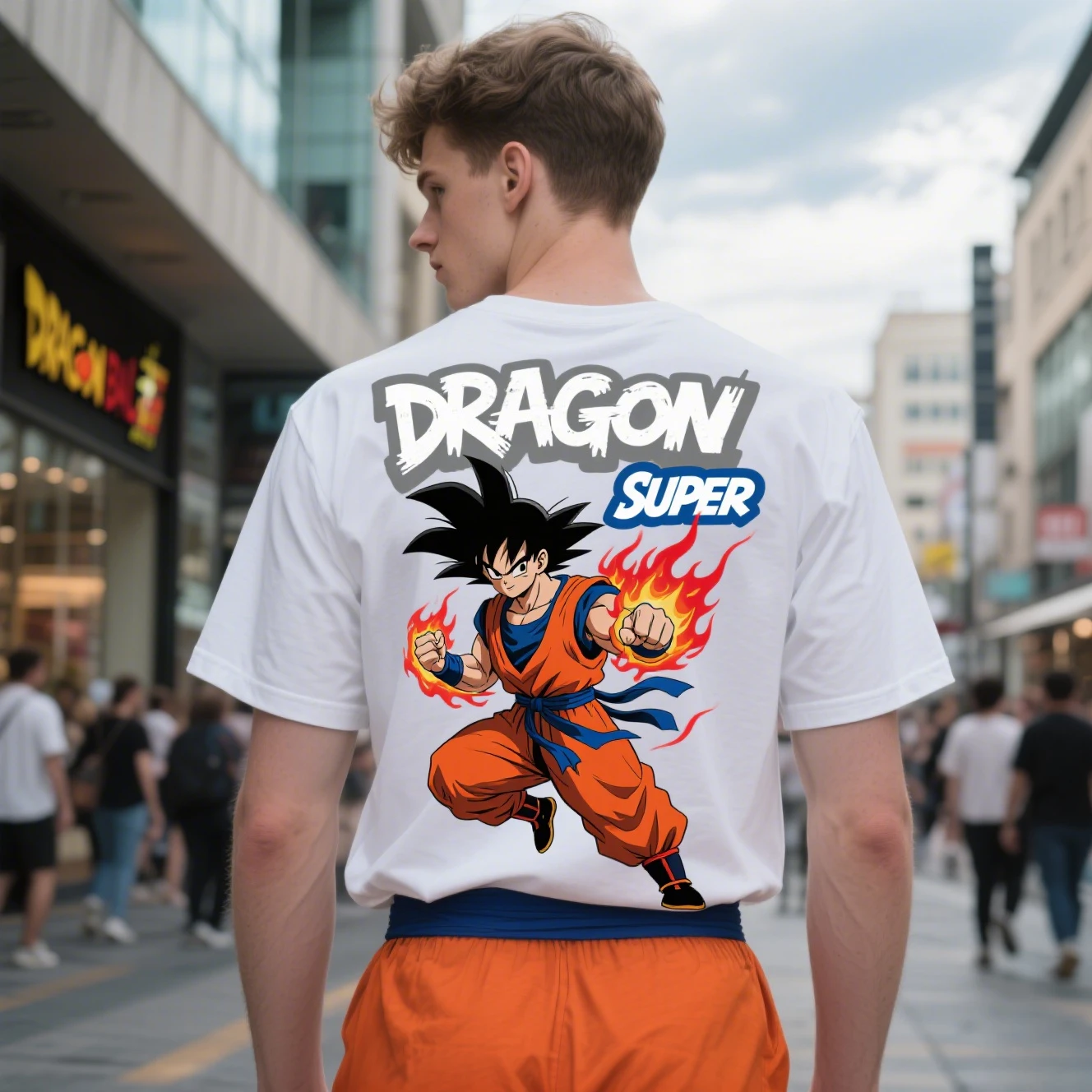 

Summer men's and women's pure cotton round-neck short-sleeved T-shirts are from the famous anime "Dragon Ball Goku