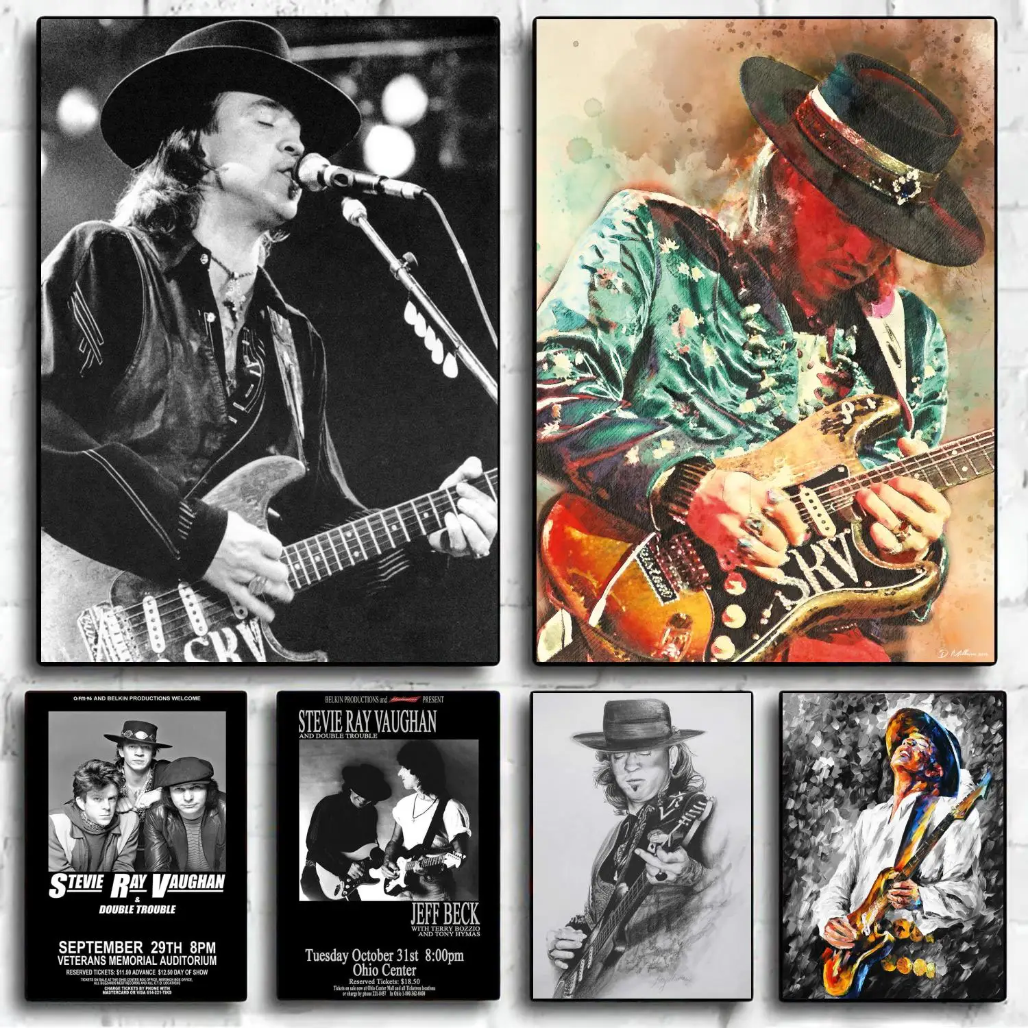 

Stevie Ray Vaughan Band Decoration Art Poster Wall Art Personalized Gift Modern Family bedroom Decor Canvas Posters