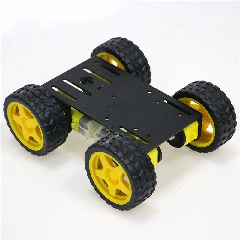 Nieuwe C101 Mini 4WD Smart Robot Tank Car Chassis Kit Tt Motor Metalen 4-Drive Robotic Onderwijs Diy Voor arduino Ongemonteerd