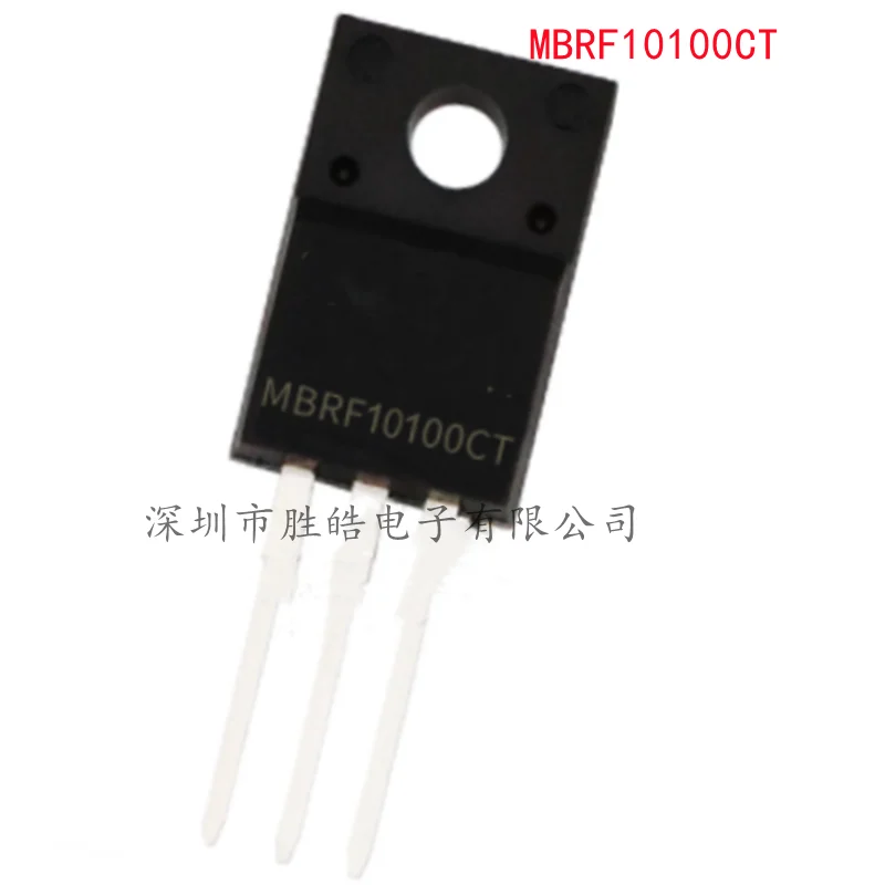 (10PCS)  NEW  MBRF10100CT  MBRF10100  B10100G   10A100V  Schottky Diode  Straight TO-220F  Integrated Circuit