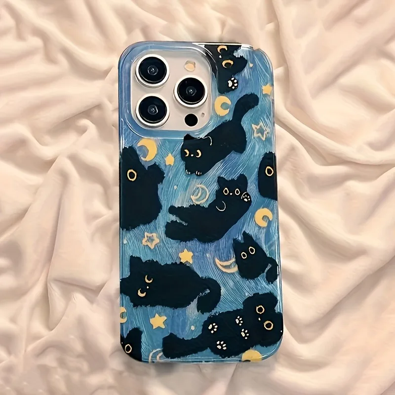 Moon Star Black Cat Design Harte IMD-Handyhülle für Samsung Galaxy S26 S25 S24 S23 Ultra Plus S22 A26 A53 A35 A36 A55 A56 Cover – Detail 1